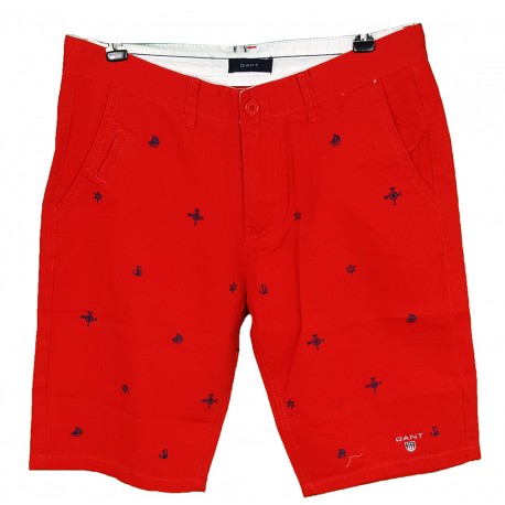 Pantalón Corto de Sarga Gant Hombre Rojo Ref.3355