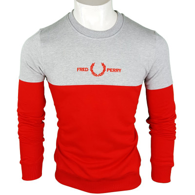 Jersey Fred Perry Hombre Gris/Rojo Ref.2137