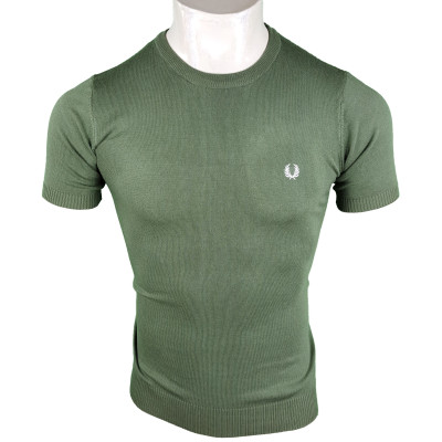 Camiseta de Punto Fred Perry Hombre Verde Oscuro Ref.2160